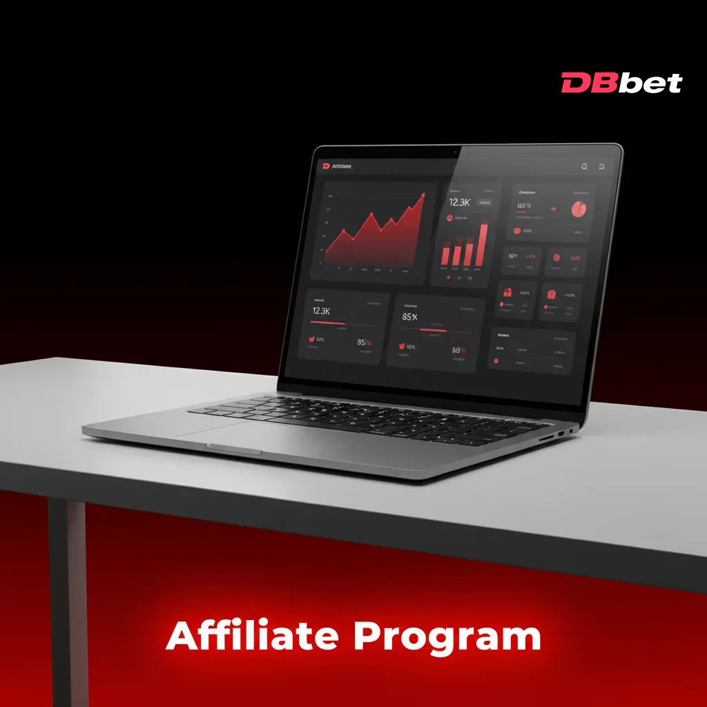 DBBet Affiliate Program: promote the brand and earn revenue share; marketing materials, tracking links, timely reporting.