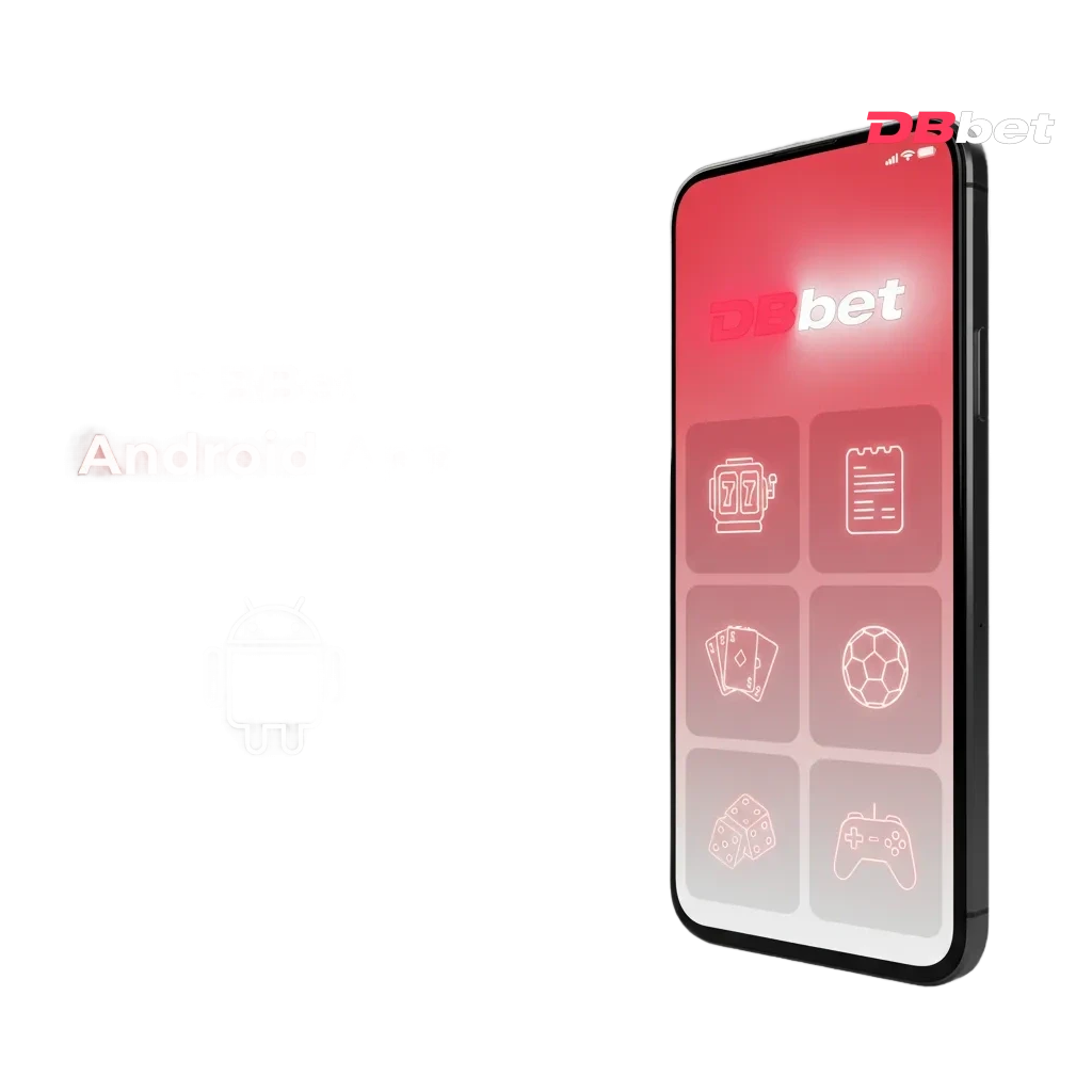 DBBet Android app screen with betting and casino tabs; free download and easy setup in Bangladesh.