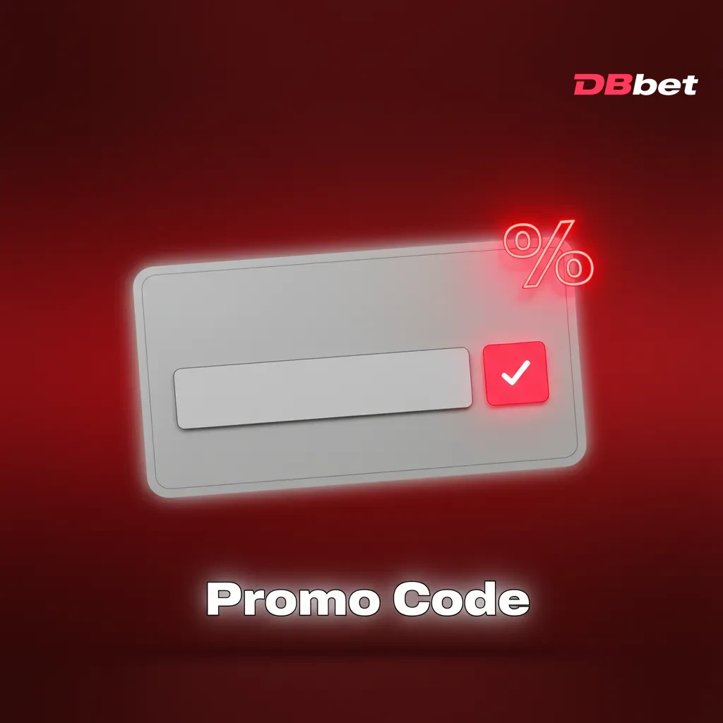 Promo Code page listing DBBSPORT100, DBBCASINO1500, DBBAPP20 with bonus details and steps to enter during deposit.