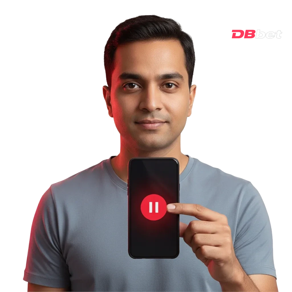 Responsible gaming graphic with icons for limits, reality checks, time-outs, self-exclusion, and support.