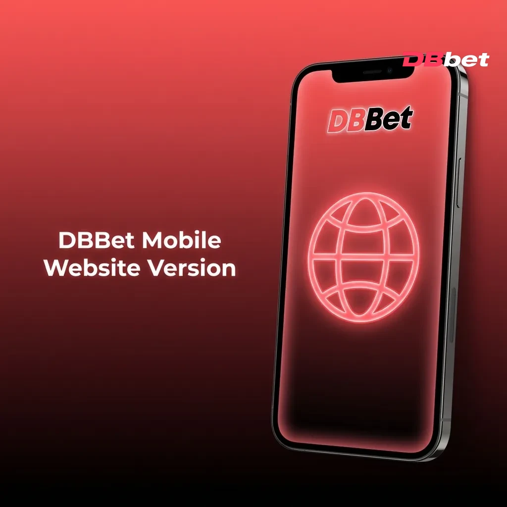 DBBet mobile website displaying betting and casino games on smartphone browser with responsive design